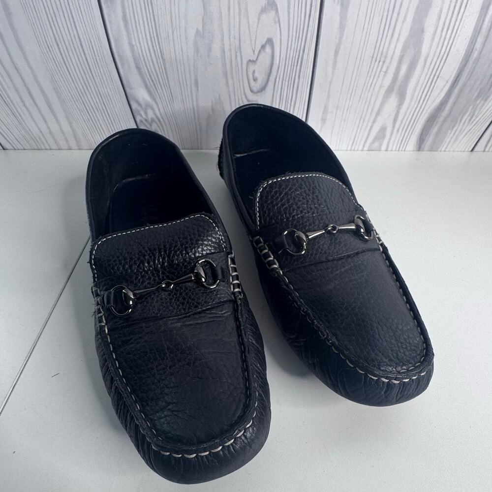 Cole Haan Womens Size 9 Black Leather Horsebit Driving Moccasins Loafers